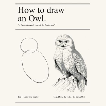 How to draw an owl if you're getting instructions from Stephen King